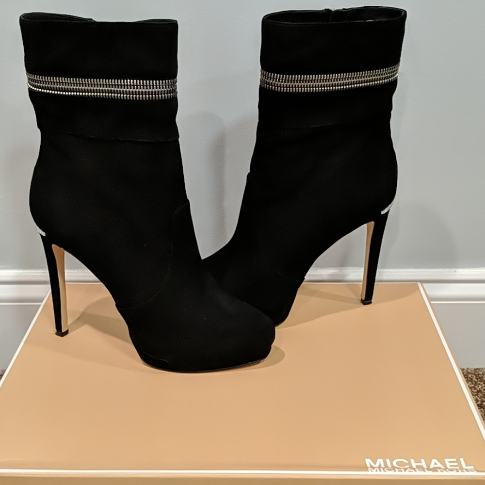 Michael Kors Black Suede Booties
